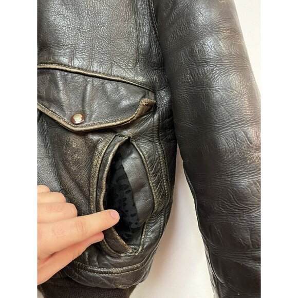 1970’s Schott Leather Bomber Jacket - Picture 2 of 7